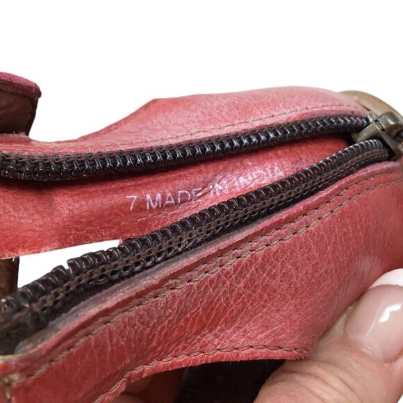 Roan by Bed Stu Kit Cutout Gladiator Leather Sandals Ankle Zip Back Size 7 Flats - Picture 10 of 12